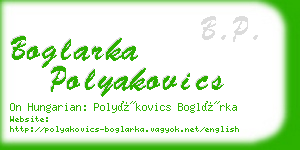 boglarka polyakovics business card